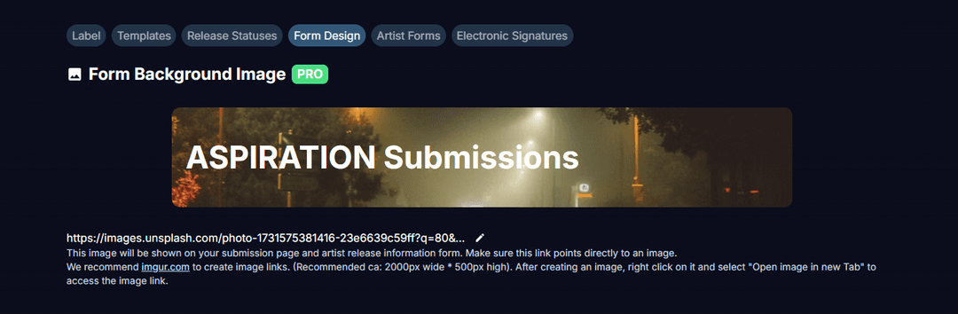 Add custom backgrounds and branding to your forms